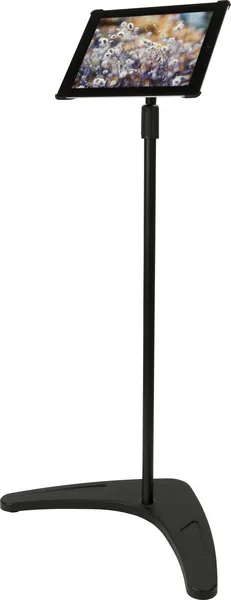 Taipuisa lattiateline iPad 2/3/4 -laitteille, pallonivel, mattamusta