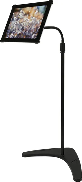 Taipuisa lattiateline iPad 2/3/4 -laitteille, pallonivel, mattamusta