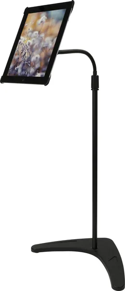 Taipuisa lattiateline iPad 2/3/4 -laitteille, pallonivel, mattamusta