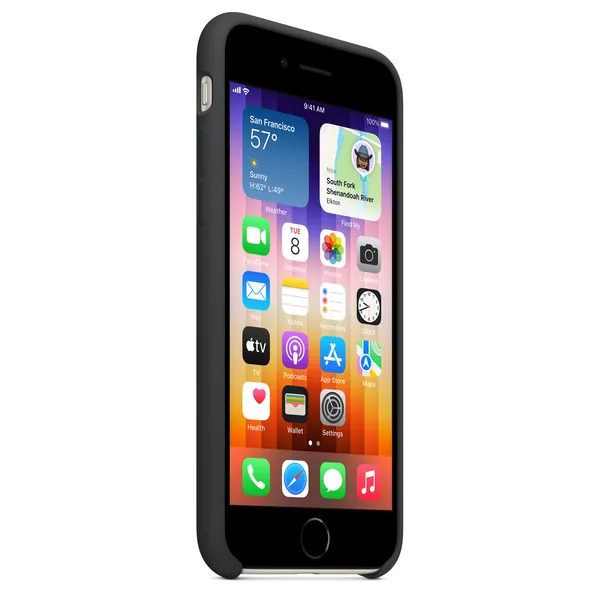 Apple iPhone SE - silikonskal, Midnight