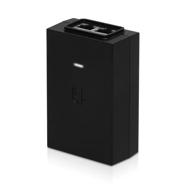Ubiquiti PoE adapter, 48V output, GbE, ESD protection, black