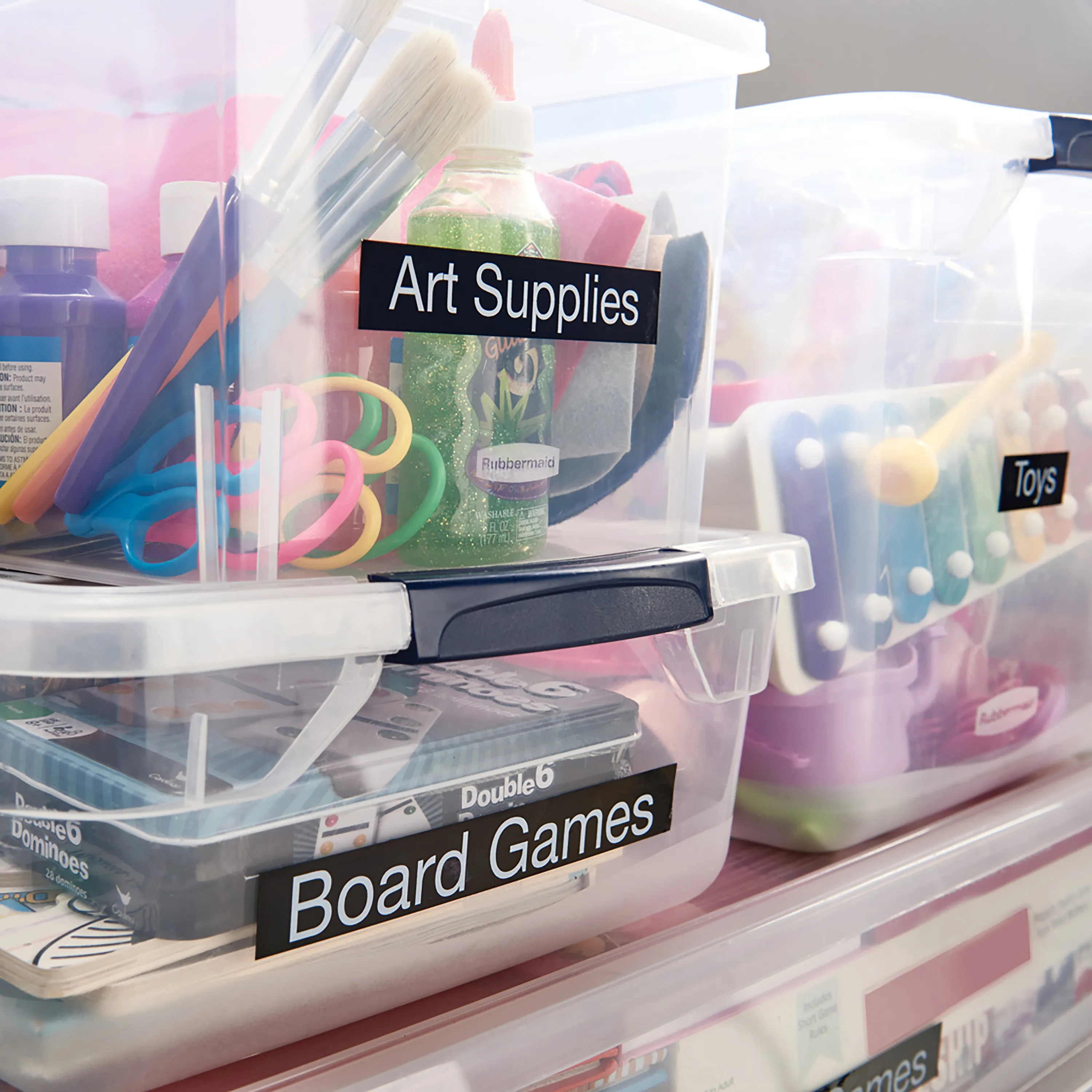 DYMO D1 m&auml;rktejp standard 24mm, vit / svart, 7m rulle