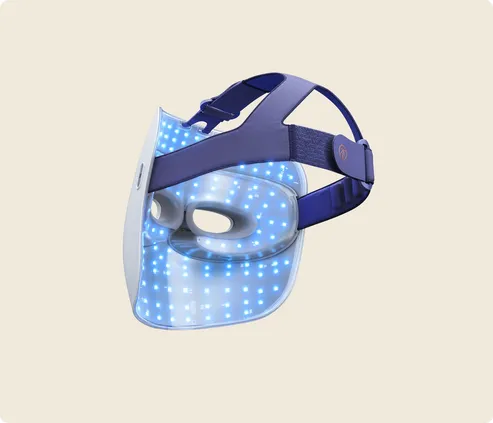 Therabody TheraFace Mask Glo tr&aring;dl&ouml;s LED-ljusterapimask - Vit