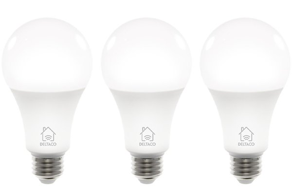 Deltaco Smart Home - smart bulb, E27, 9 W, 810 lm (3 pack)