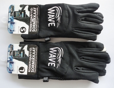 WAVE KOSKETUSN&Auml;YTT&Ouml;K&Auml;SINEET (S-KOKO) -Eritt&auml;in korkealaatuinen materiaali ja muotoilu - Mukavat k&auml;dess&auml;. Kosketuspinnat kahdessa sormessa. Tartuntapinta (geeli)