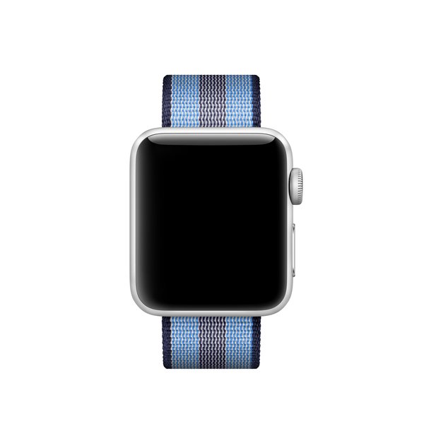 38mm Midnight Blue Stripe Woven Nylon