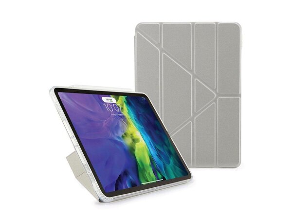 Pipetto Metallic Origami, iPad Air 10.9" - skyddsfodral, Silver