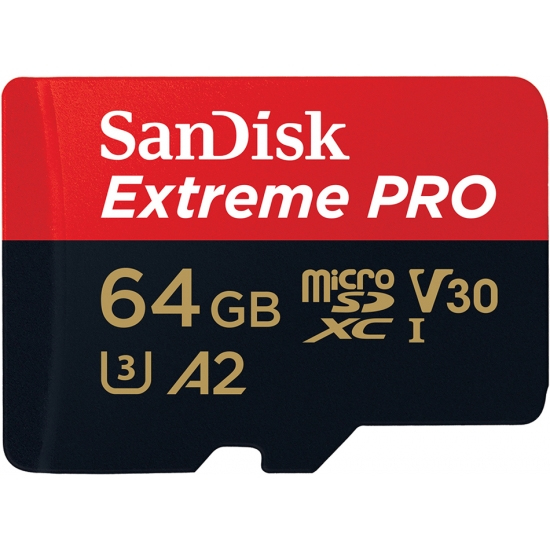 SanDisk Extreme Pro 170MB/s 64GB MicroSDXC - memory card + SD adapter