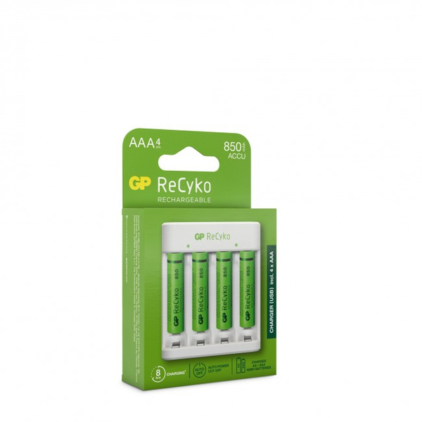 GP ReCyko standard Charger w/4xAAA 850mAh (PB)