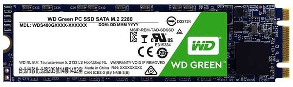WD 120GB, R 540 MB/s W 430 MB/s -SSD-levy M.2, vihre&auml;