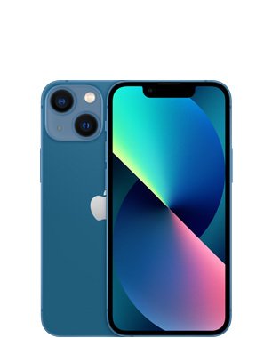 Kunnostettu iPhone 13 Mini 128 Gt, sininen (Tyydytt&auml;v&auml; kunto, uusi akku)