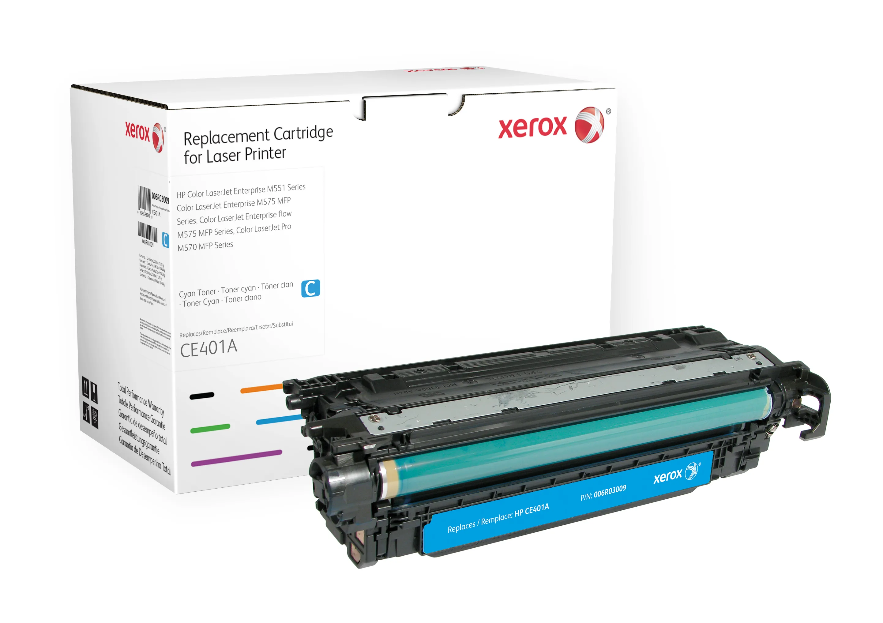 Xerox - Sinivihre&auml; - v&auml;riainekasetti (vastaavuus: HP CE401A) malleihin HP LaserJet Enterprise MFP M575, LaserJet Enterprise Flow MFP M575, LaserJet Pro MFP M570