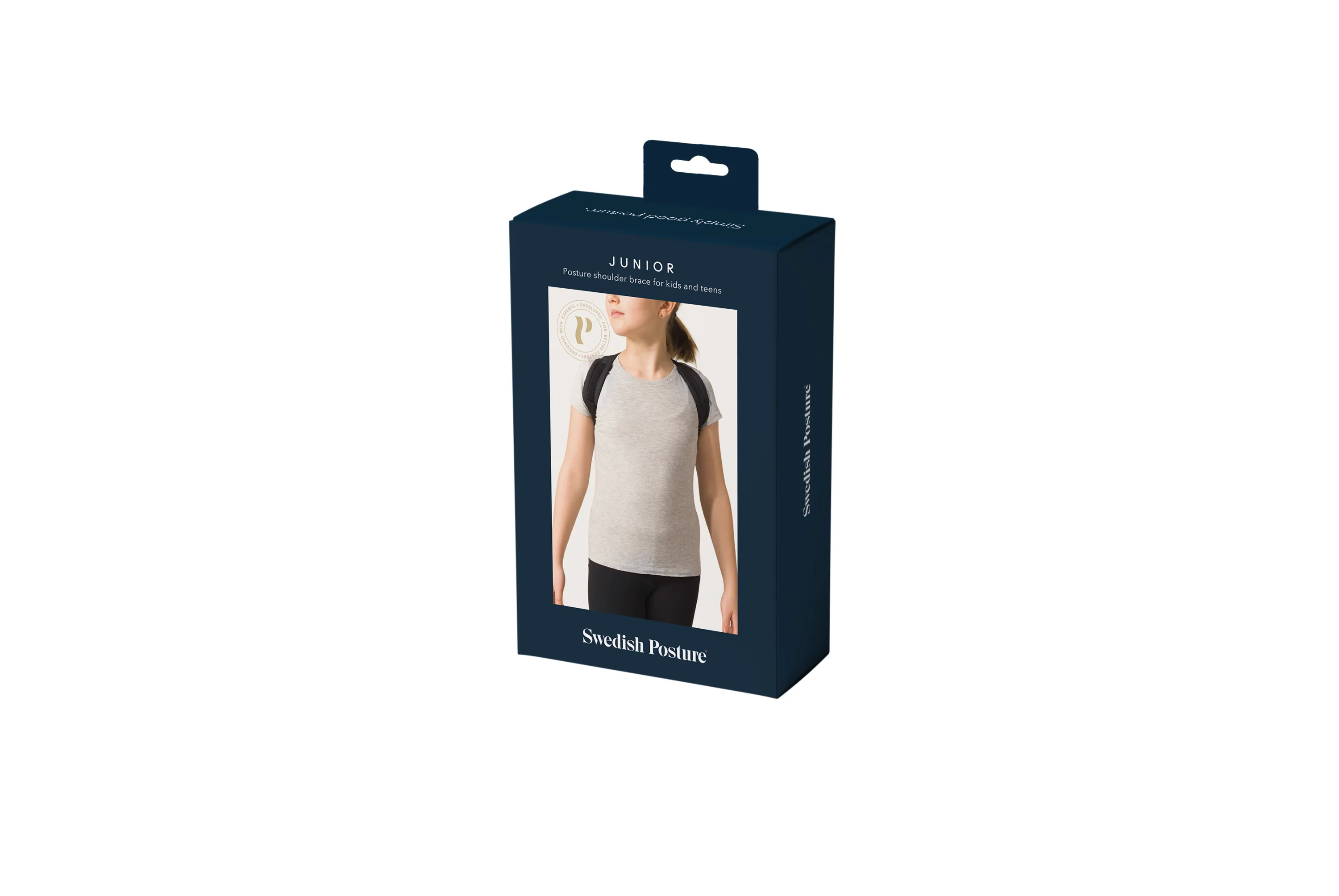 SWEDISH POSTURE Posture Brace Junior 12-16 Years White