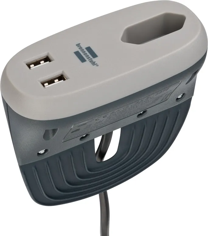 Brennenstuhl Estilo Sofa Socket with Charging Function, 1x Euro-socket, 3m