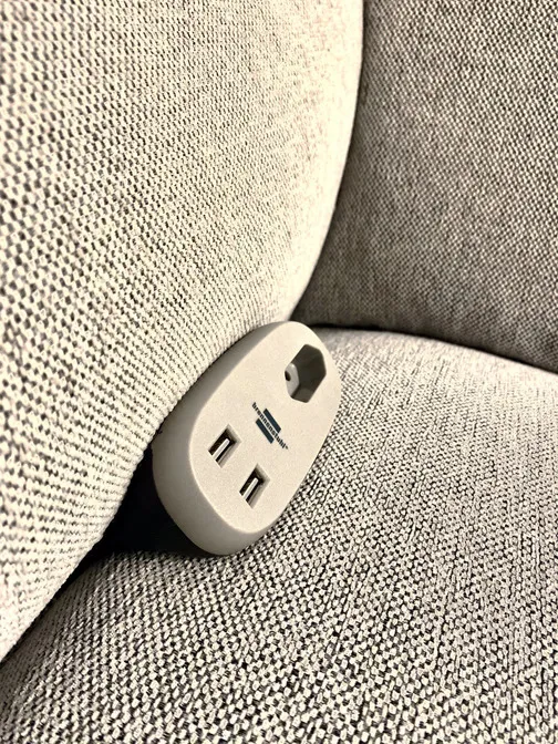 Brennenstuhl Estilo Sofa Socket with Charging Function, 1x Euro-socket, 3m