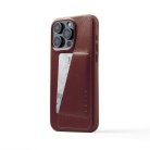 Mujjo Full Leather, iPhone 15 Pro Max - Wallet Case, Burgundy