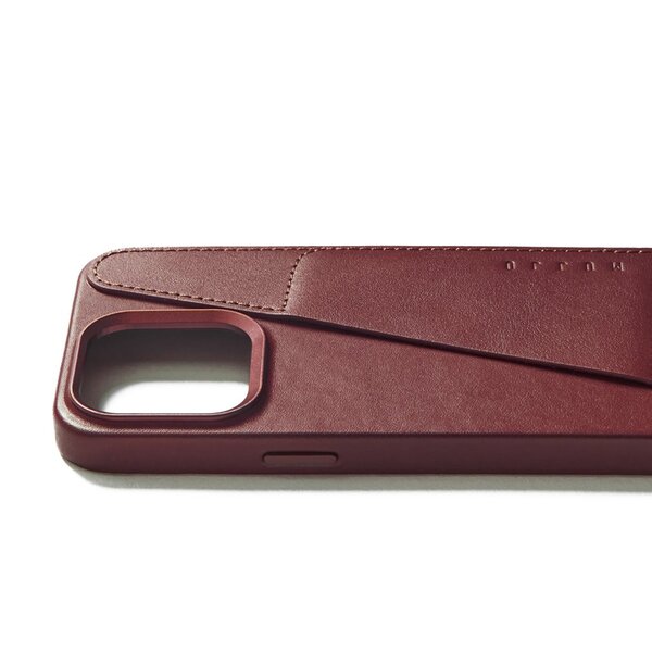 Mujjo Full Leather, iPhone 15 Pro Max - Wallet Case, Burgundy