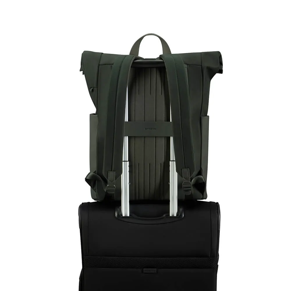 Samsonite 4Pack Rolltop -tietokonereppu, vihre&auml;, 15.6"
