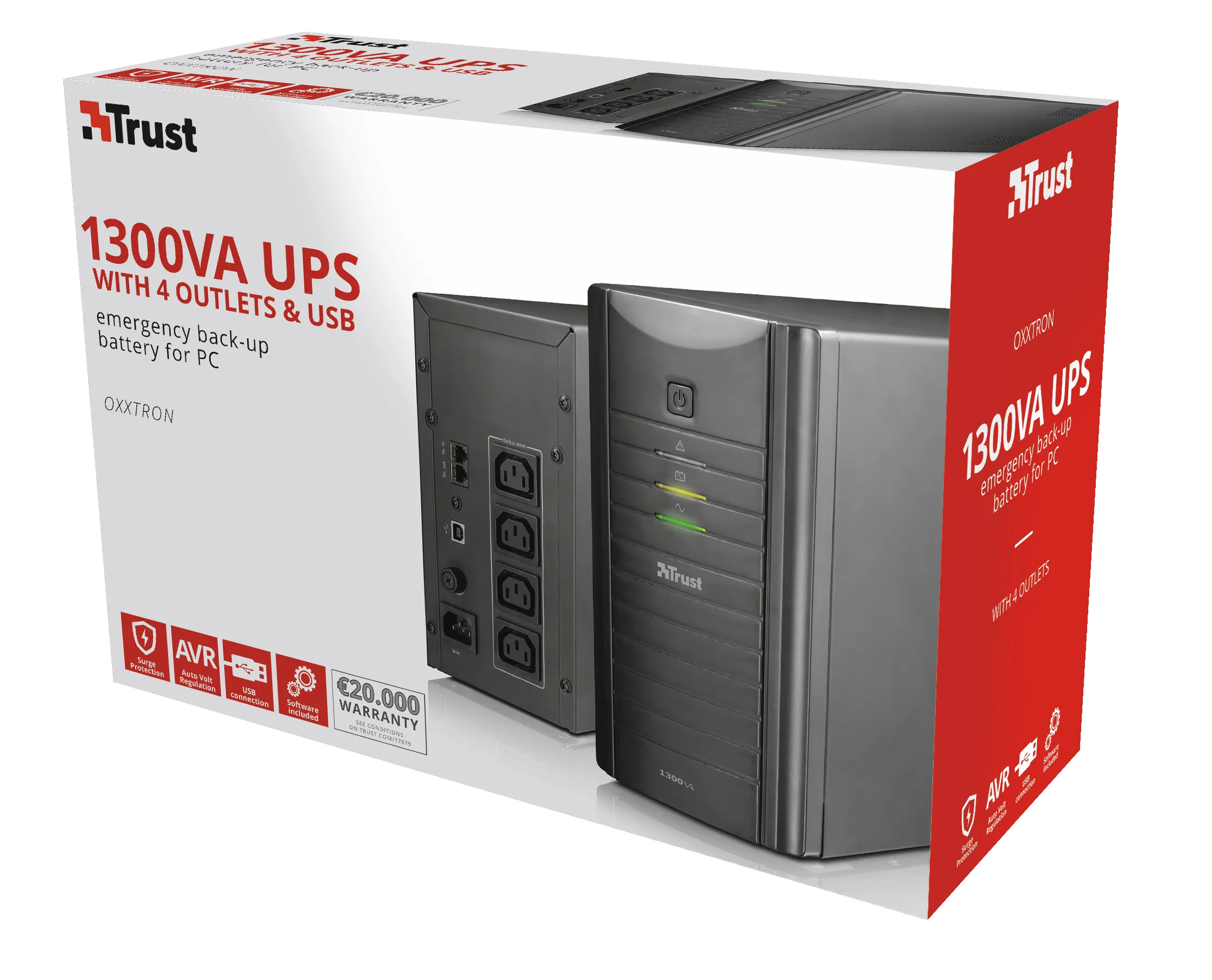 TRUST OXXTRON 1300VA MAN UPS - MANAGEMENT UPS