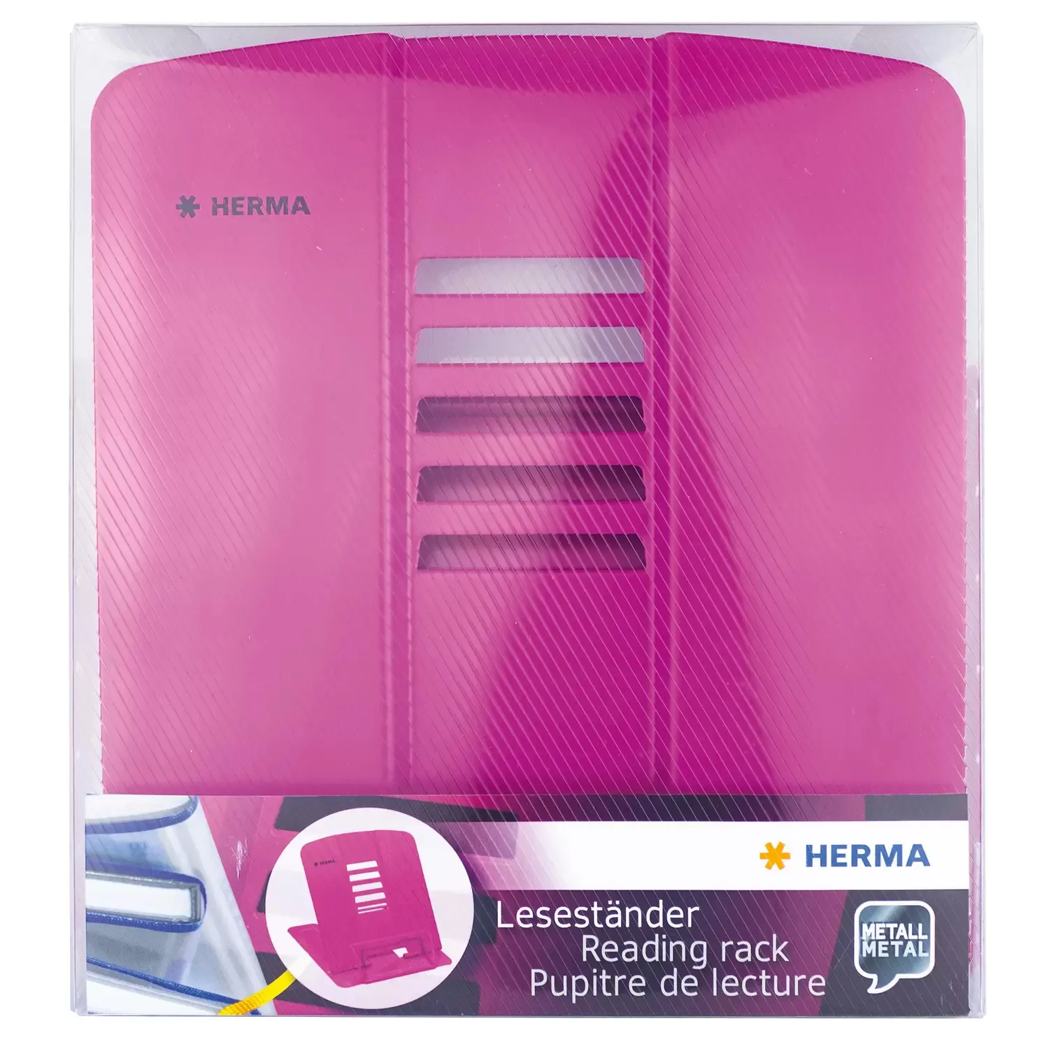 Herma Reading rack metal pink
