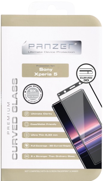 Sony Xperia 5, Curved Glass, Black