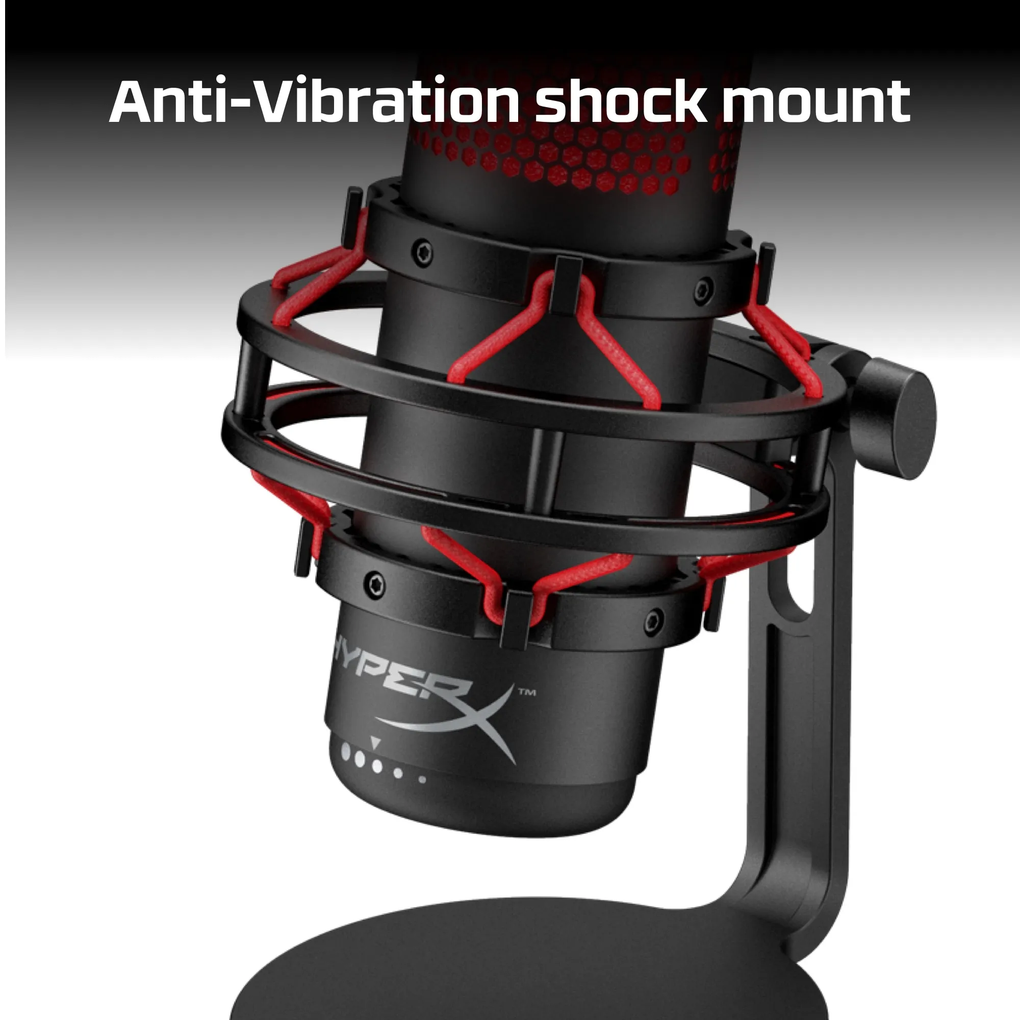 HyperX QuadCast USB - microphone, black/red