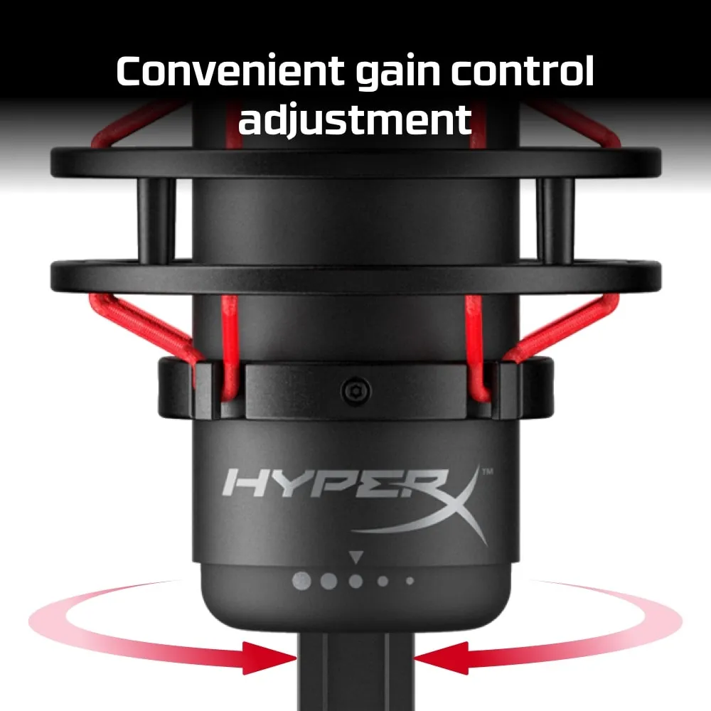 HyperX QuadCast USB - microphone, black/red