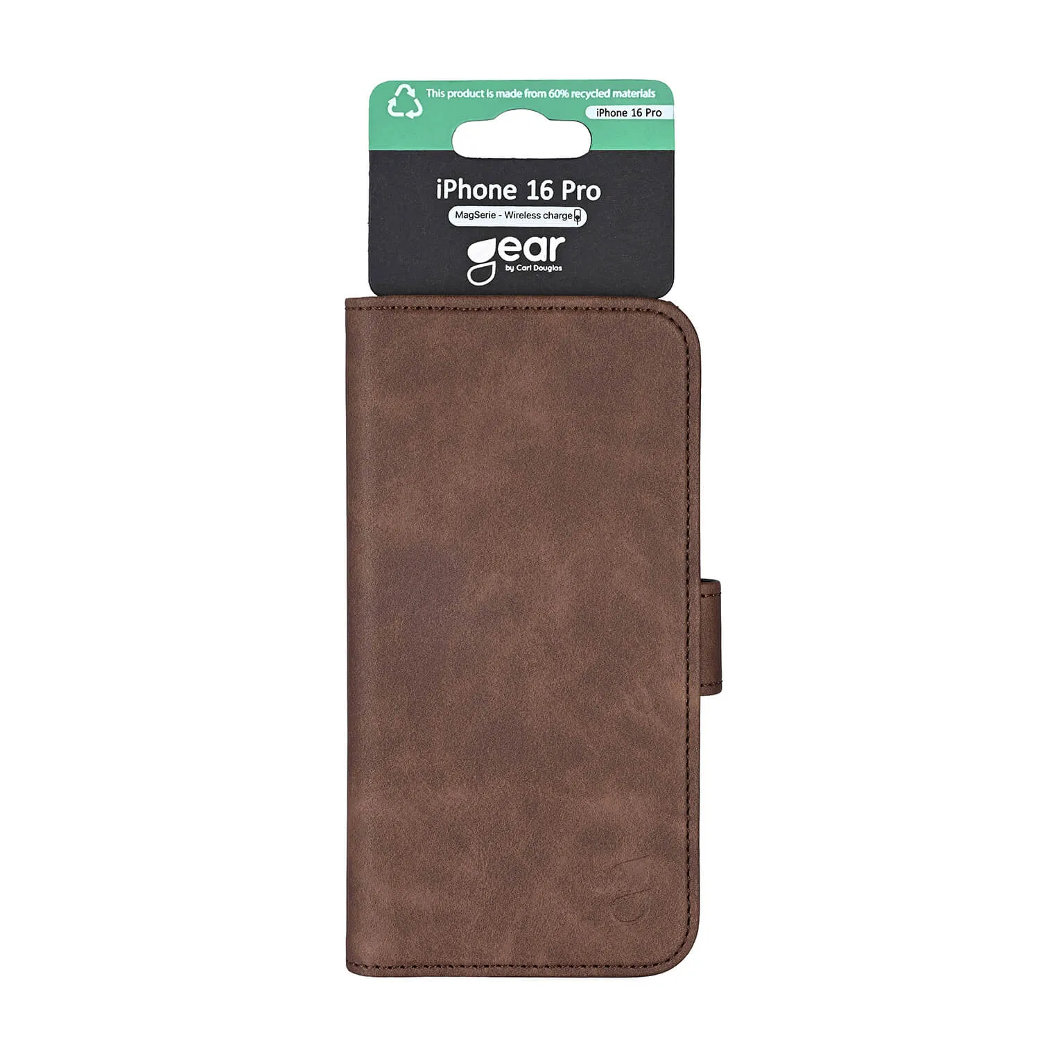 GEAR Wallet MagSeries, iPhone 16 Pro - pl&aring;nboksfodral, Brun