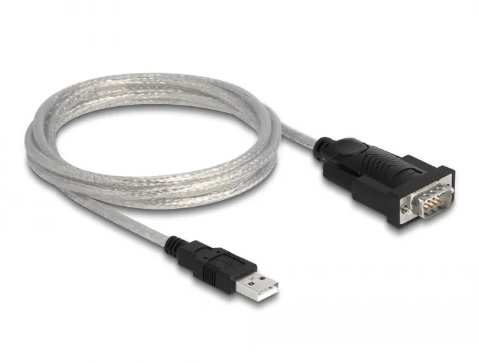 Delock Adapter USB 2.0 Type-A to 1 x Serial RS-232 D-Sub 9 + Adapter D
