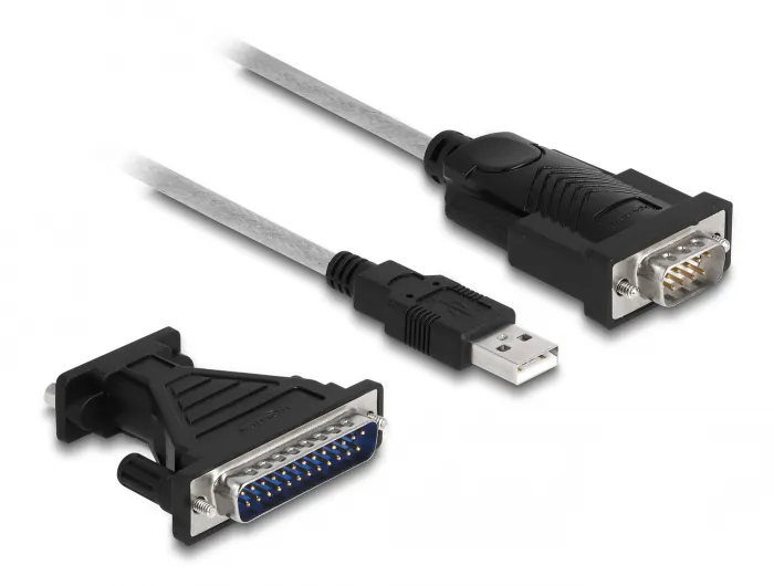 Delock Adapter USB 2.0 Type-A to 1 x Serial RS-232 D-Sub 9 + Adapter D