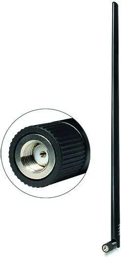 DeLOCK WLAN Antenn RP-SMA ha, 9dBi, 2,4GHz, rundstrål, 50 Ohm, svart