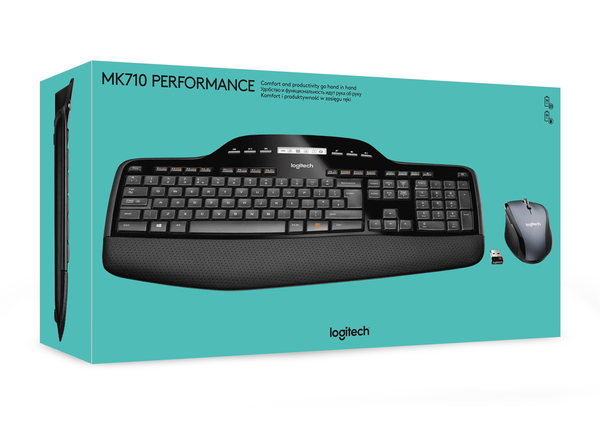 Logitech Wireless Desktop MK710 - wireless keyboard + mouse, black
