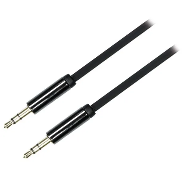 Deltaco 3.5mm – 3.5mm - audio cable, male/male, 1 m, Black