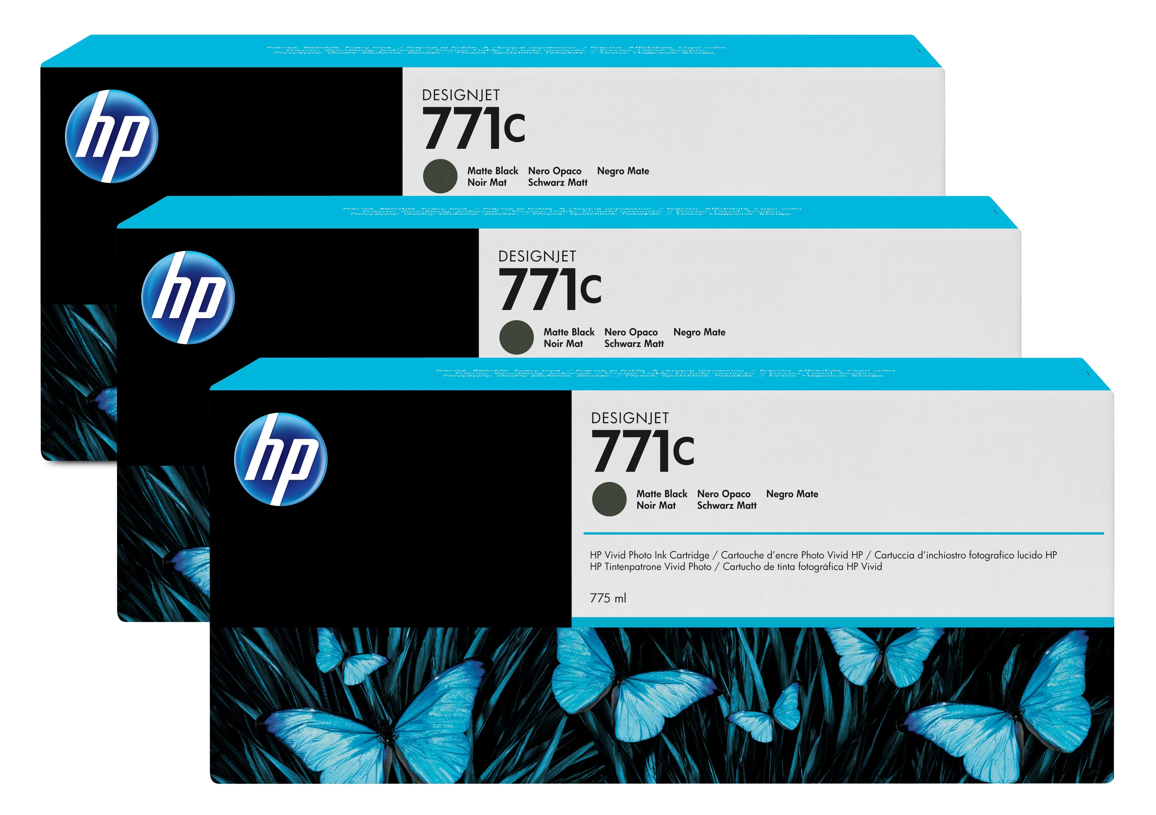 HP 771C Ink Matte Black 3pack 775-ml Designjet Z6200