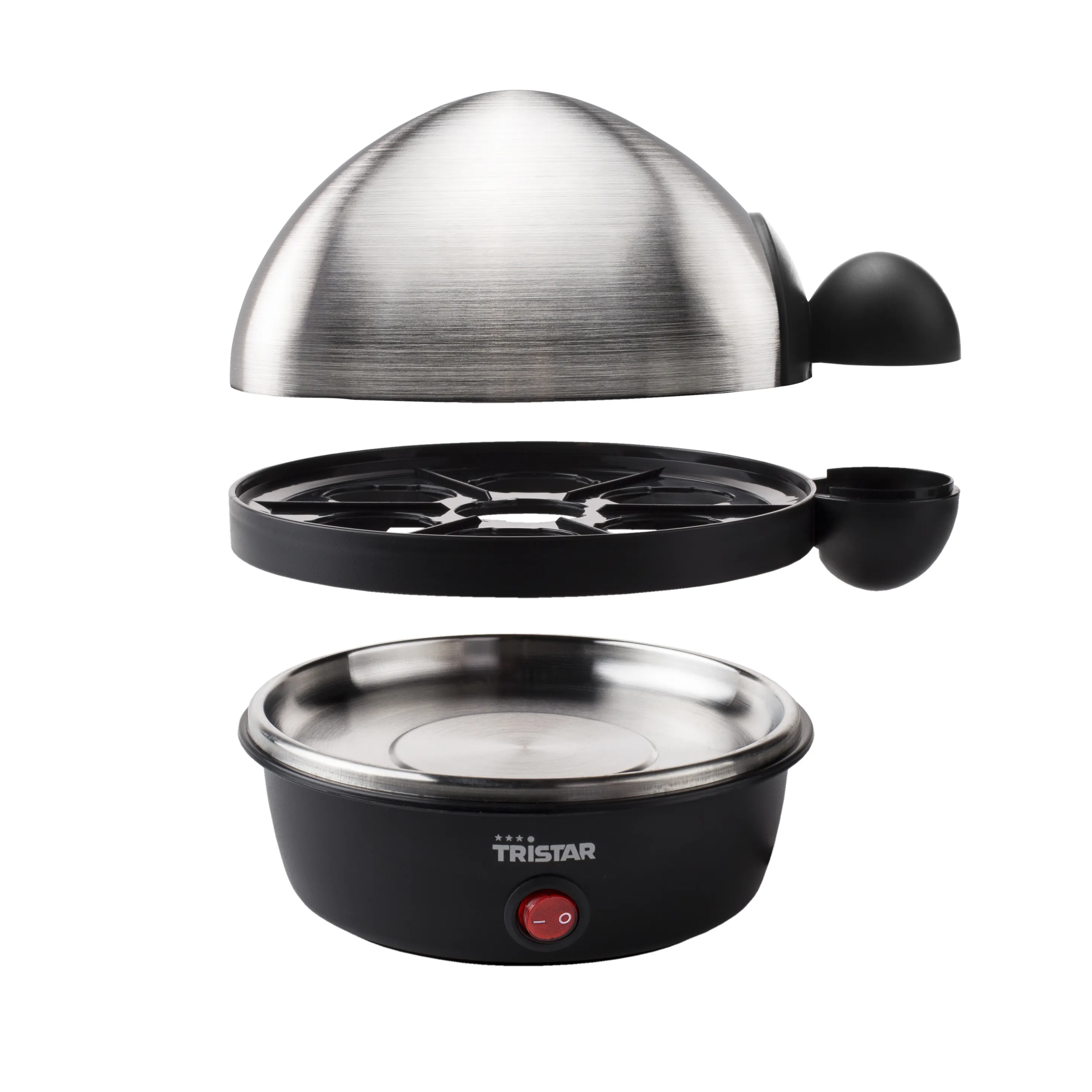 Tristar EK-3076 Egg Cooker (7 eggs), Black and stainless steel, 350 Watt