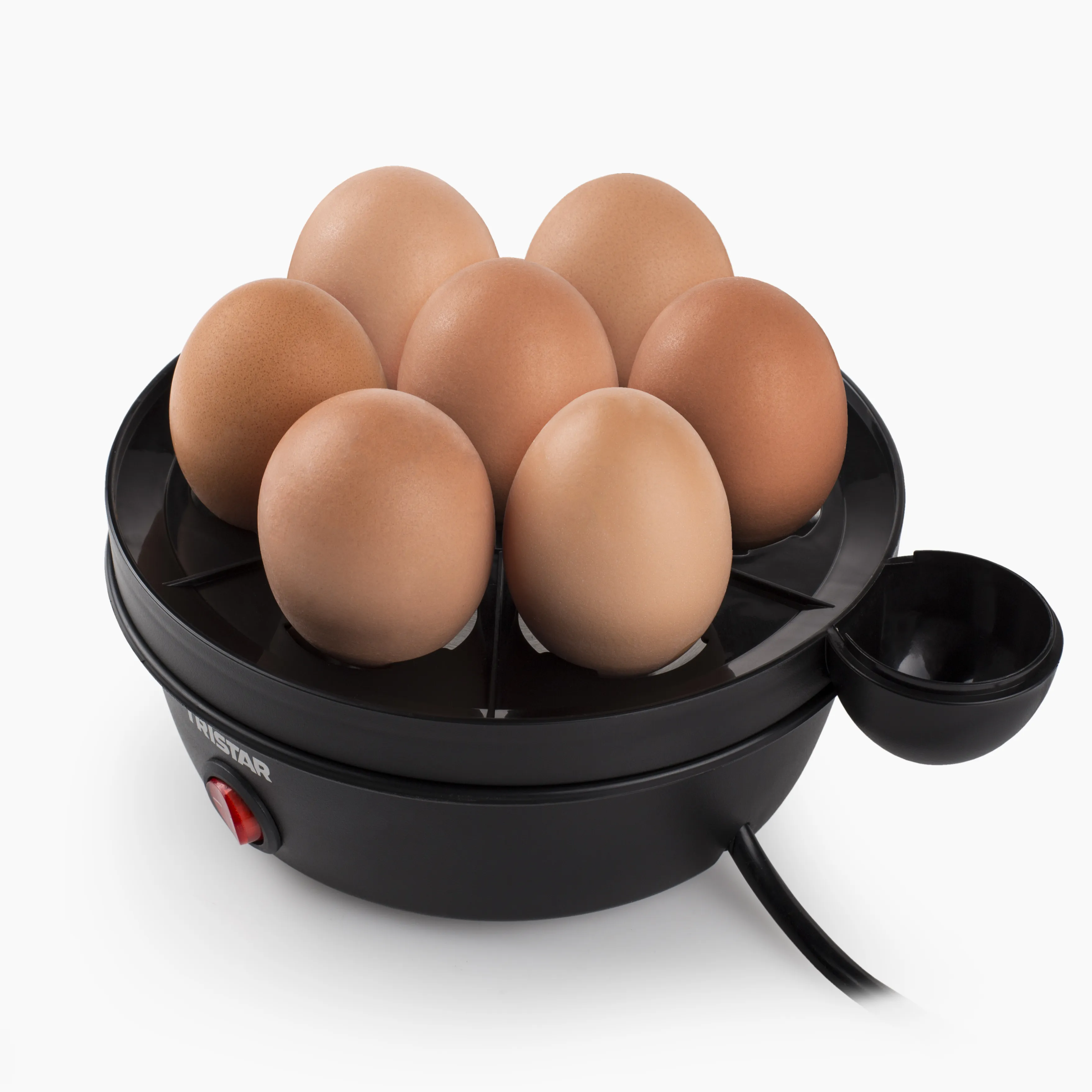 Tristar EK-3076 Egg Cooker (7 eggs), Black and stainless steel, 350 Watt