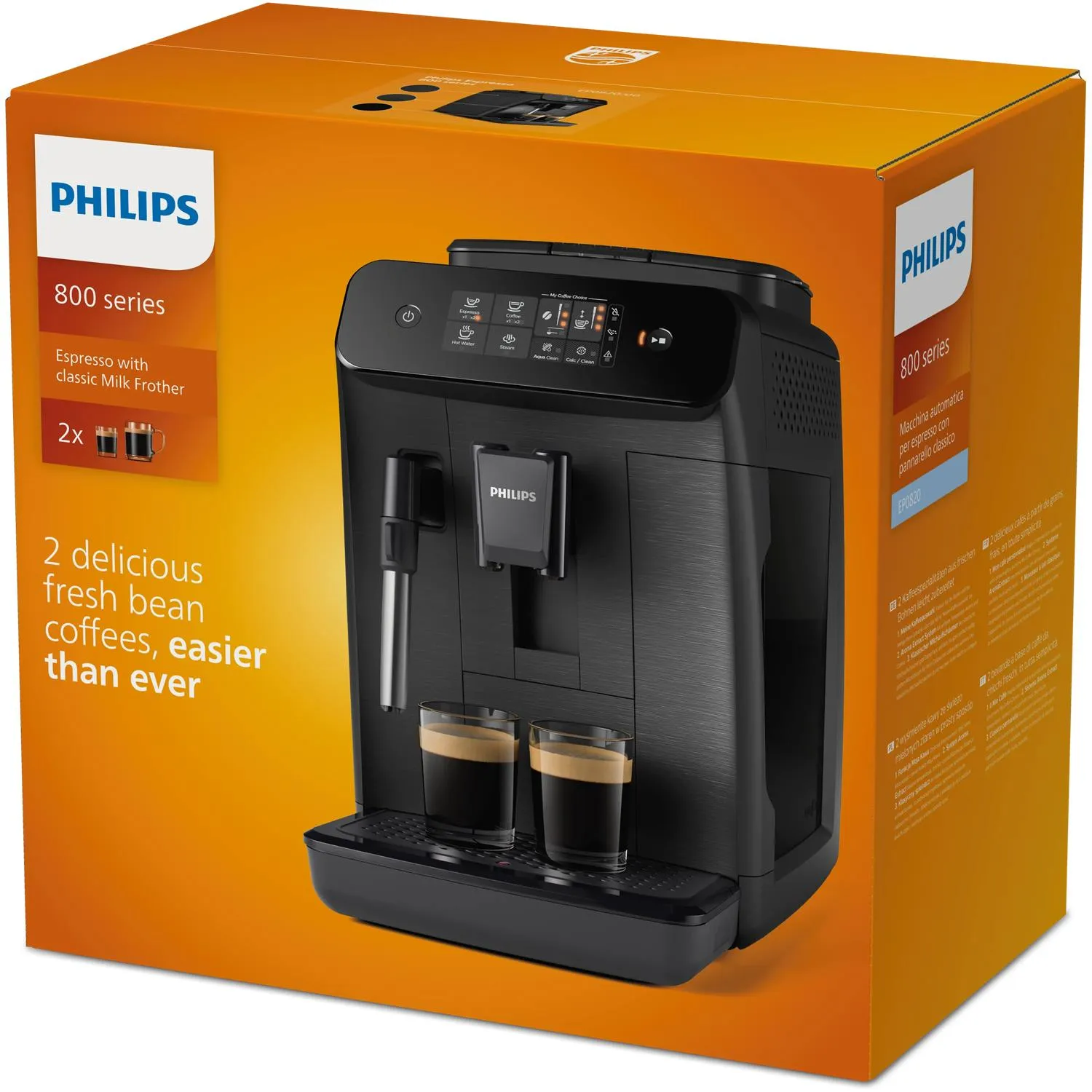Philips Series 800 EP0820/00 -t&auml;ysautomaattinen espressokone, musta