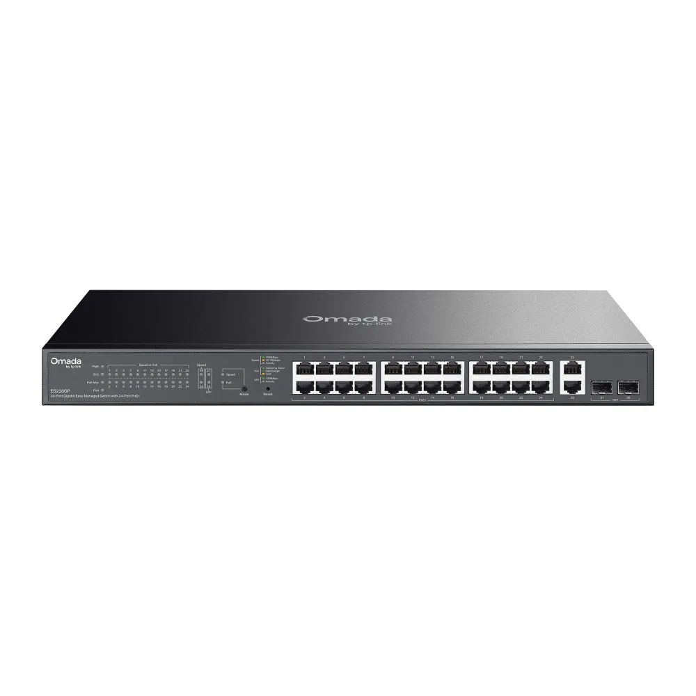 TP-Link Omada ES228GP - Managed Switch, Black