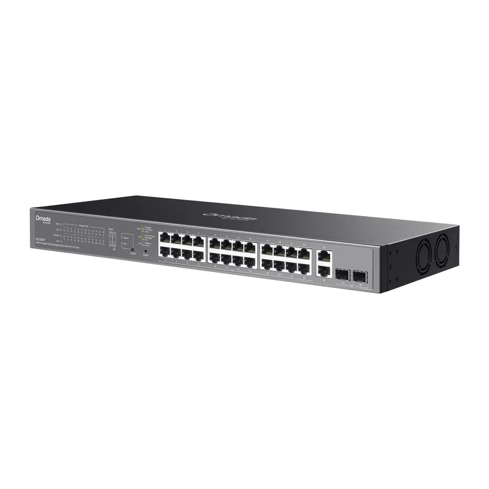TP-Link Omada ES228GP - Managed Switch, Black