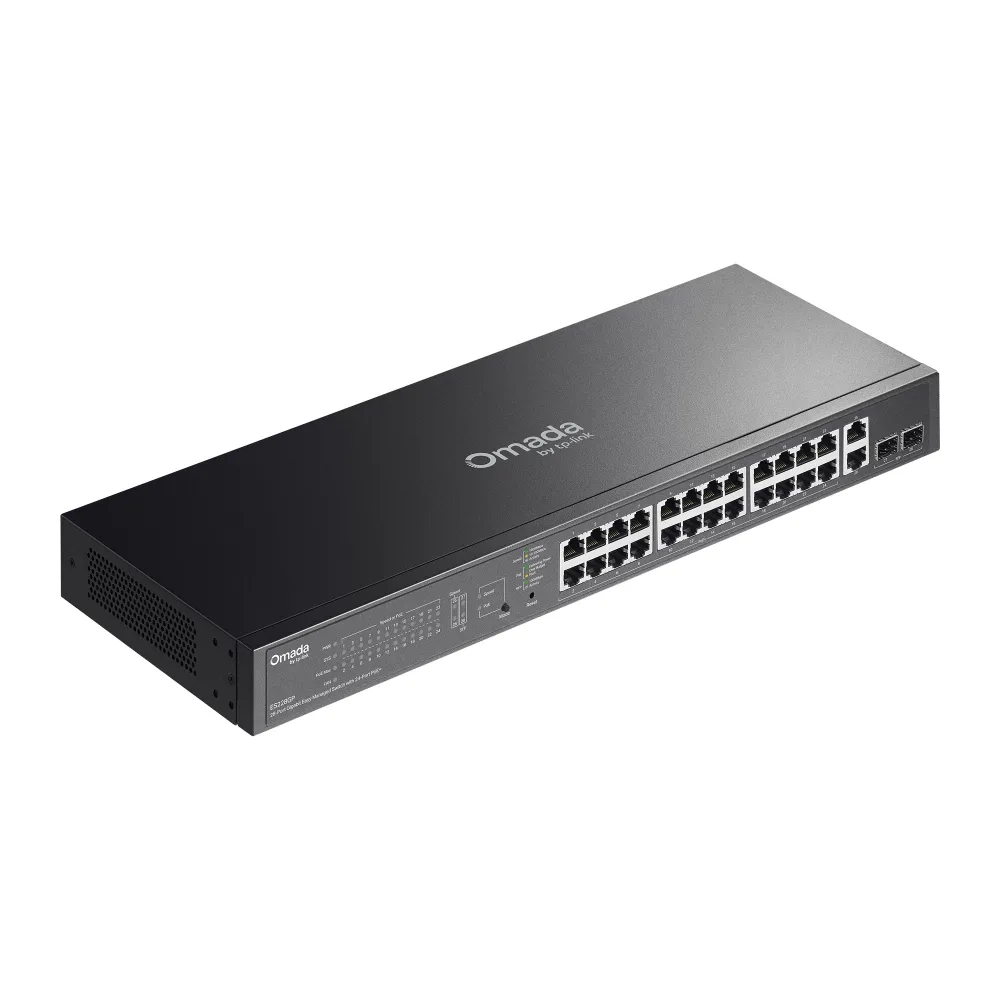 TP-Link Omada ES228GP - Managed Switch, Black