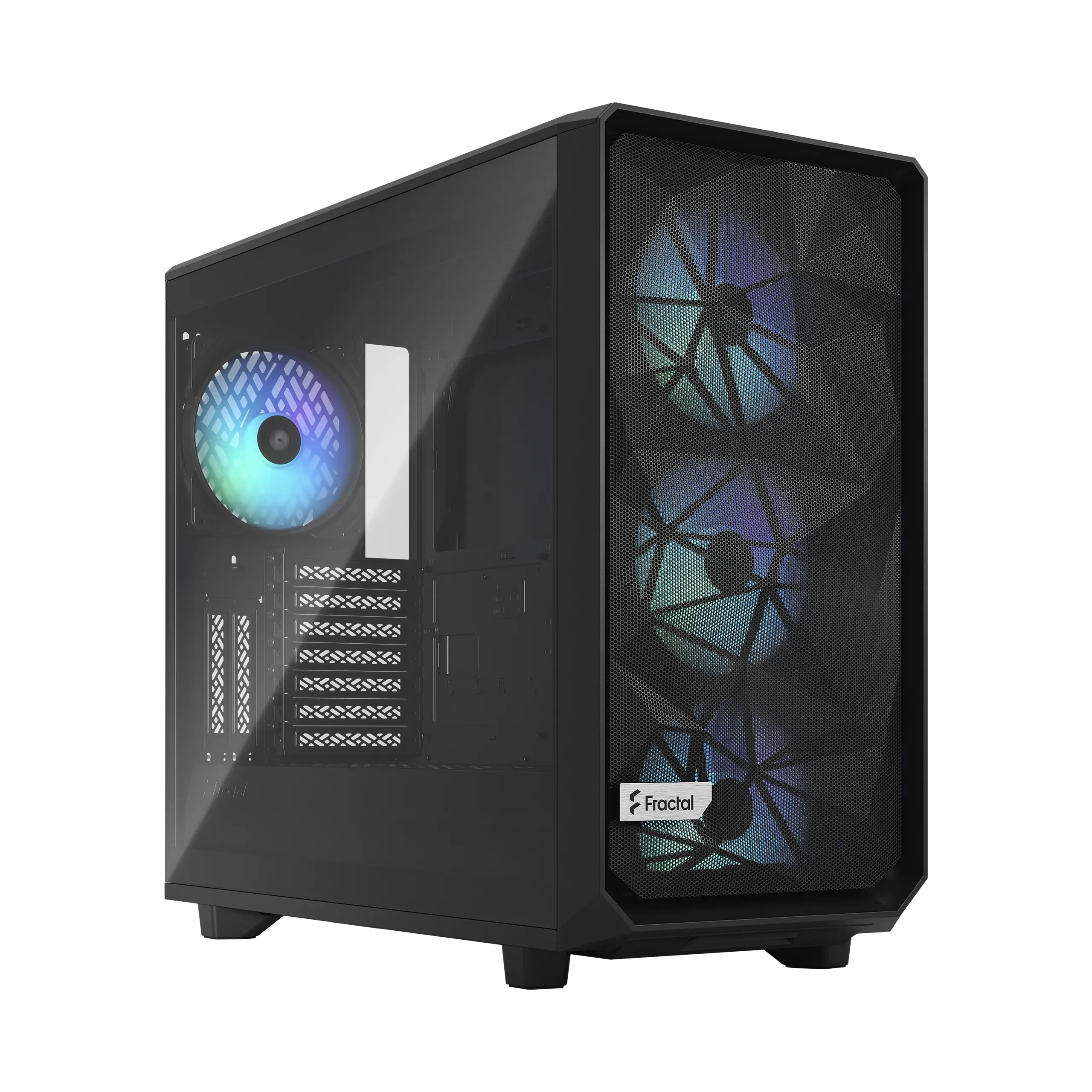 Fractal Design Meshify 2 RGB - Mid Tower chassi med f&ouml;nster, Black / Light Tint