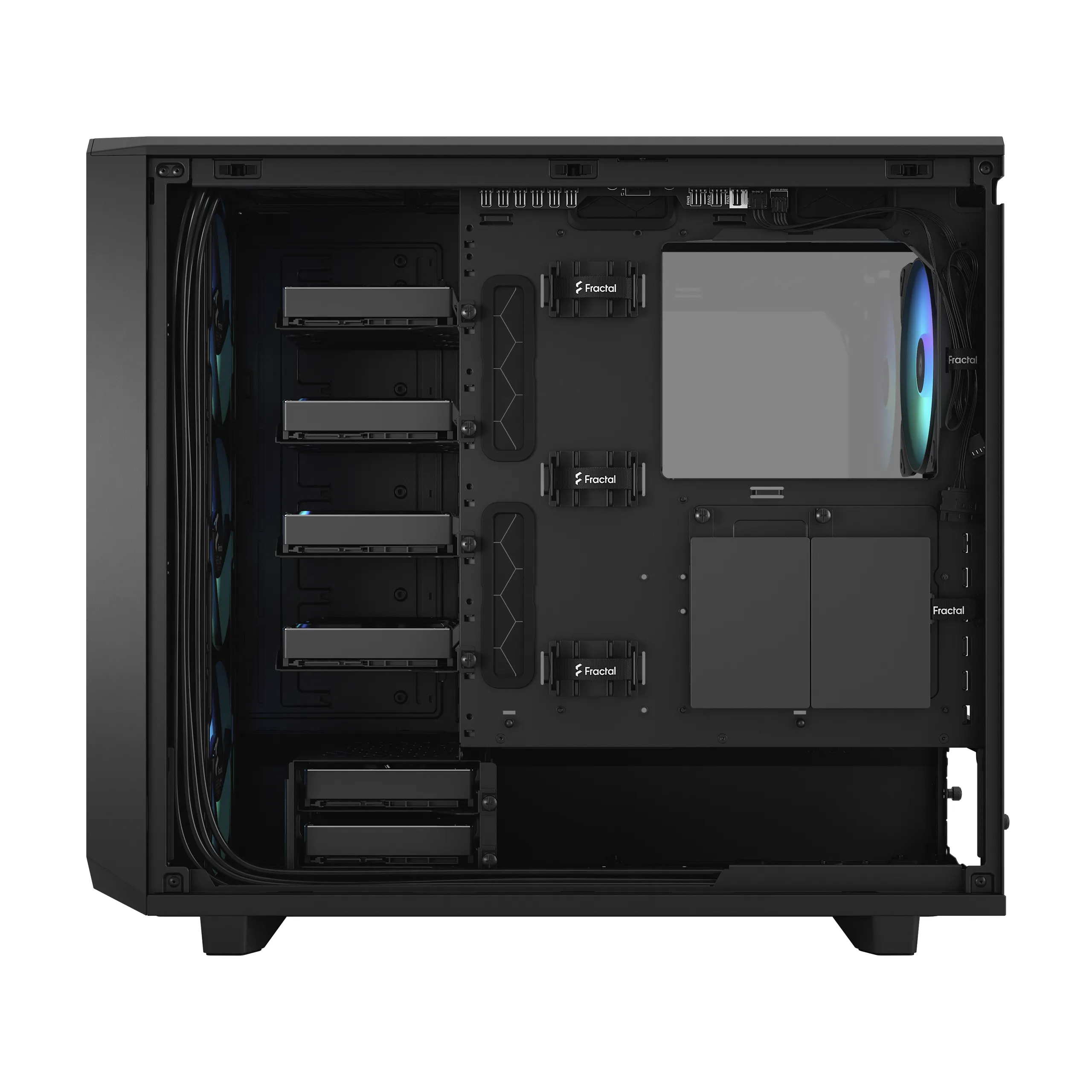 Fractal Design Meshify 2 RGB - Mid Tower chassi med f&ouml;nster, Black / Light Tint