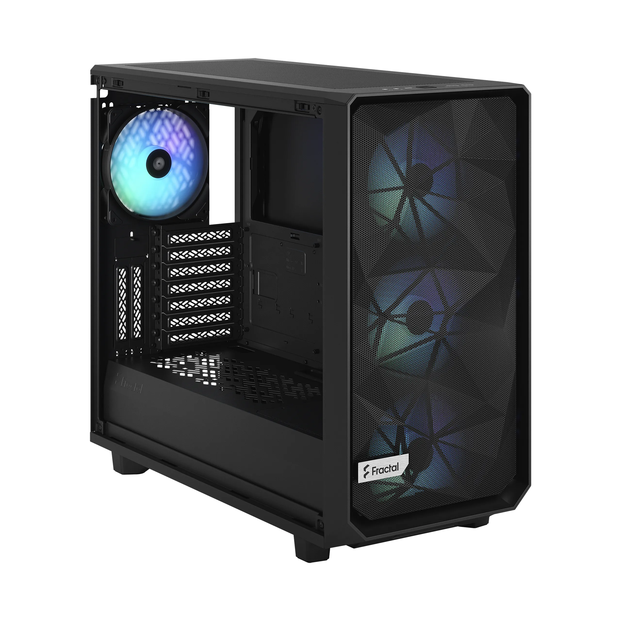 Fractal Design Meshify 2 RGB - Mid Tower chassi med f&ouml;nster, Black / Light Tint