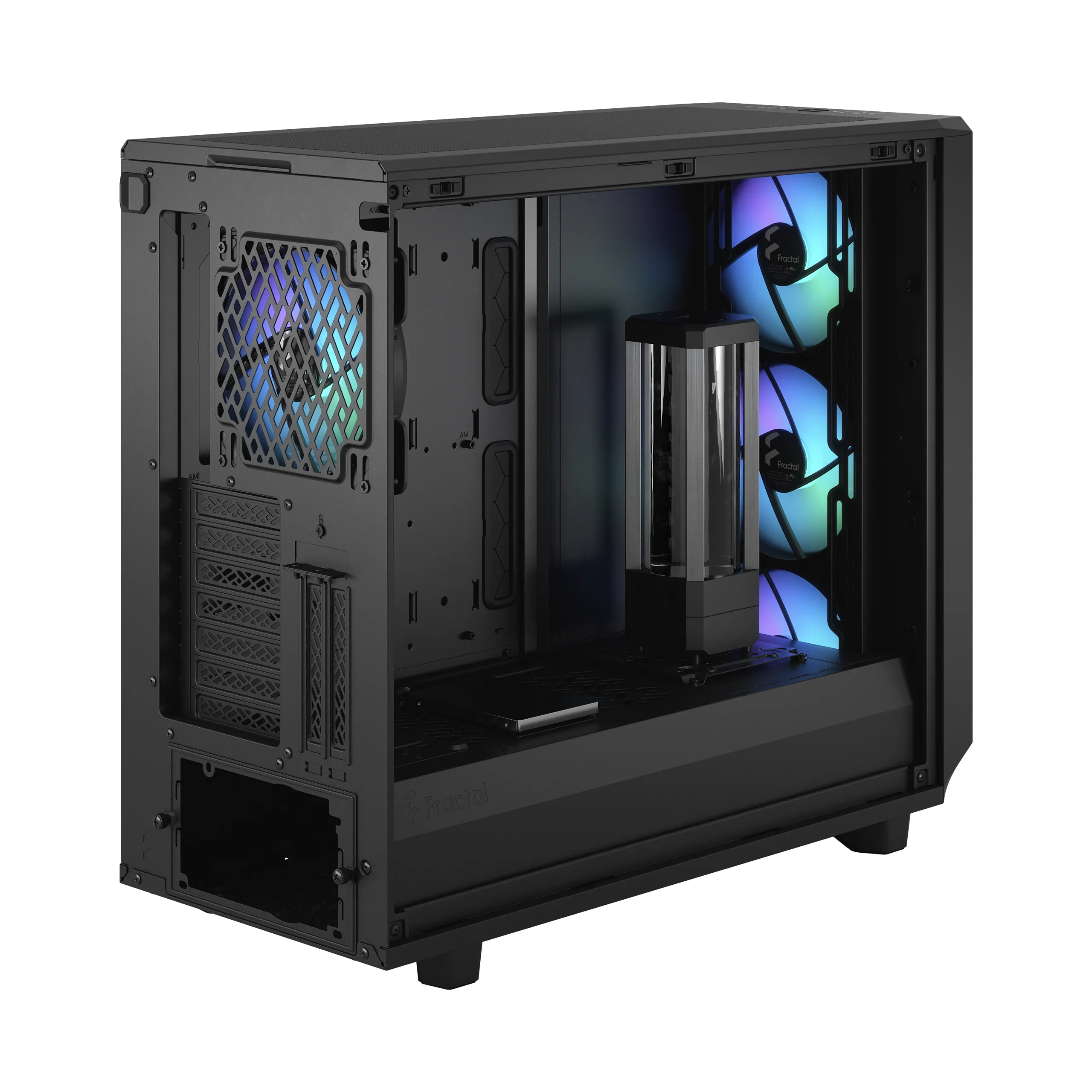Fractal Design Meshify 2 RGB - Mid Tower chassi med f&ouml;nster, Black / Light Tint