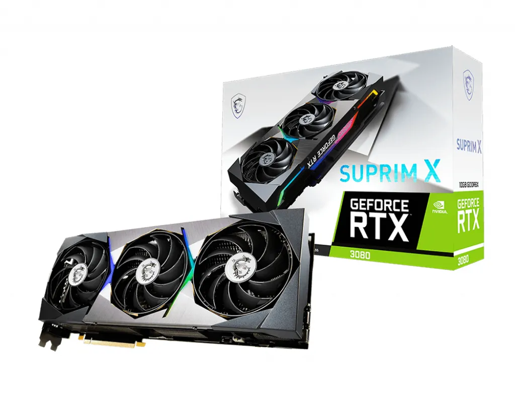 MSI GeForce RTX 3080 Suprim X 10 Gt -n&auml;yt&ouml;nohjain