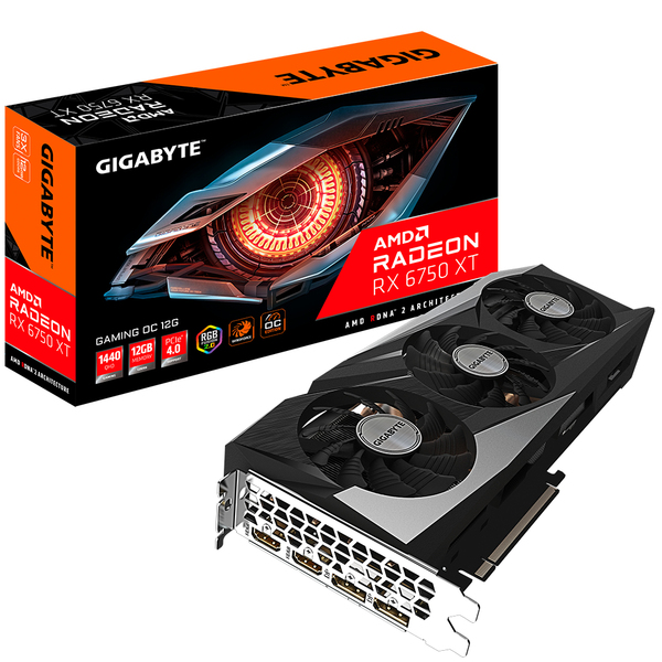 Gigabyte Radeon RX 6750 XT GAMING OC 12G -n&auml;yt&ouml;nohjain