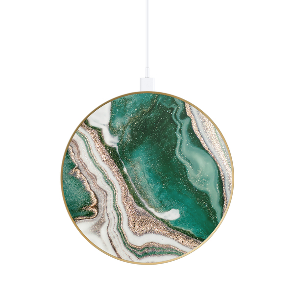 iDEAL OF SWEDEN FASHION QI CHARGER GOLDEN JADE MARBLE