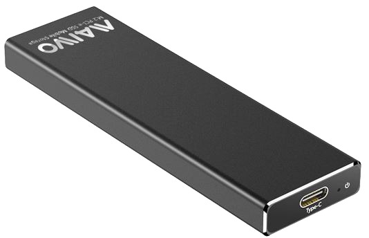 Externt M.2 SSD kabinett, USB 3.1, USB-C, 10Gbps, svart