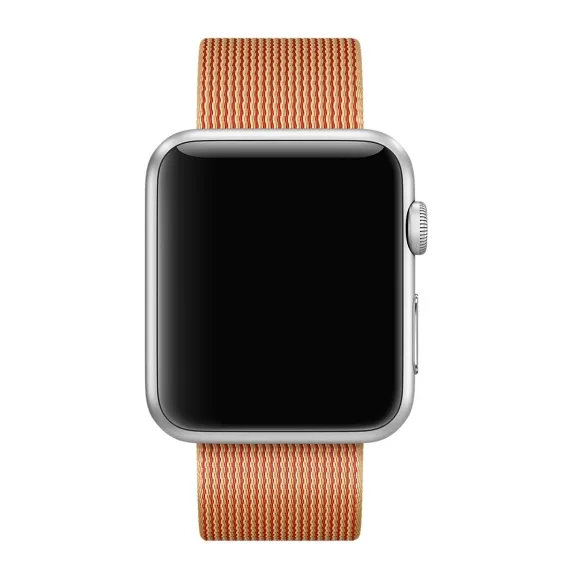 APPLE 42mm Gold/Red Nylon Band