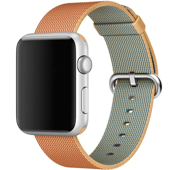 APPLE 42mm Gold/Red Nylon Band